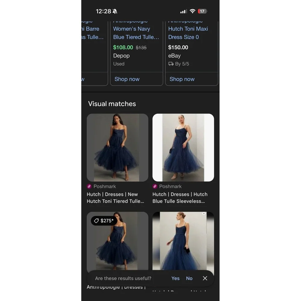 Hutch Toni Navy Blue Tulle Tiered Maxi Dress Ruched Bodice Formal Gown Size 4 - Picture 8 of 8